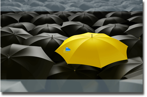Gold Ubrella with logo impression Lessons In Loyalty